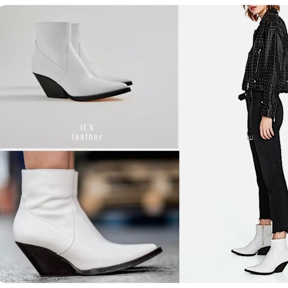 ZARA Collection Cowboy Runway Style Blogger Fav Boots - Picture 3 of 16